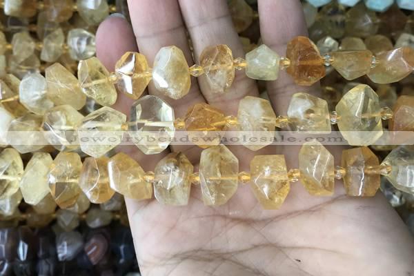 CNG7899 15.5 inches 10*14mm - 13*18mm faceted nuggets citrine beads