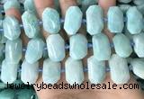 CNG7921 15.5 inches 13*18mm - 15*25mm faceted freeform amazonite beads