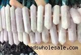 CNG7932 15.5 inches 10*22mm - 12*45mm faceted nuggets kunzite beads