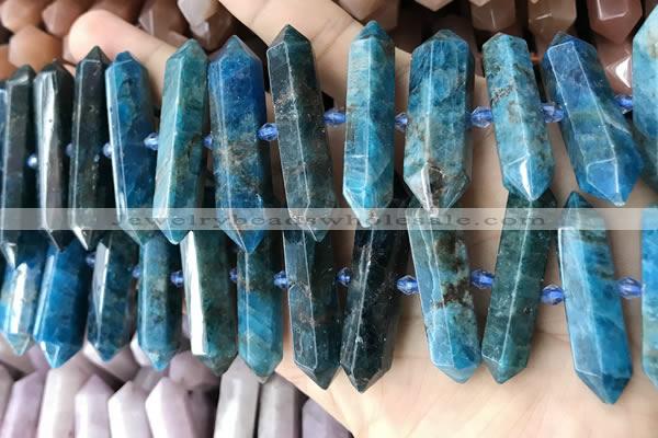 CNG7937 15.5 inches 10*22mm - 12*45mm faceted nuggets apatite beads