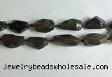 CNG7955 15.5 inches 15*25mm - 20*40mm nuggets smoky quartz beads