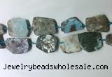 CNG7981 25*30mm - 35*45mm freeform larimar slab beads