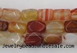 CNG800 15.5 inches 8*12mm faceted nuggets agate gemstone beads