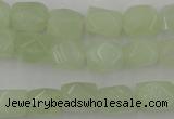 CNG806 15.5 inches 8*12mm faceted nuggets New jade beads