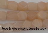 CNG812 15.5 inches 9*12mm faceted nuggets pink aventurine beads