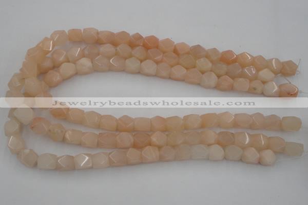 CNG812 15.5 inches 9*12mm faceted nuggets pink aventurine beads