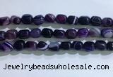 CNG8132 15.5 inches 8*12mm nuggets striped agate beads wholesale