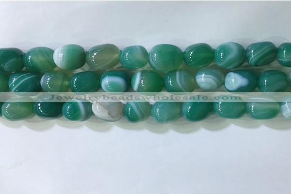 CNG8137 15.5 inches 8*12mm nuggets striped agate beads wholesale