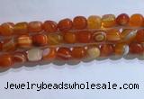 CNG8188 15.5 inches 10*14mm nuggets striped agate beads wholesale