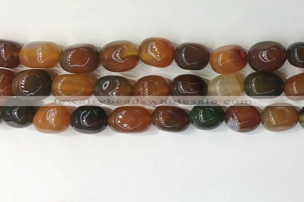 CNG8210 15.5 inches 12*16mm nuggets agate beads wholesale