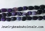 CNG8227 15.5 inches 12*16mm nuggets striped agate beads wholesale