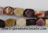 CNG823 15.5 inches 9*12mm faceted nuggets mookaite gemstone beads