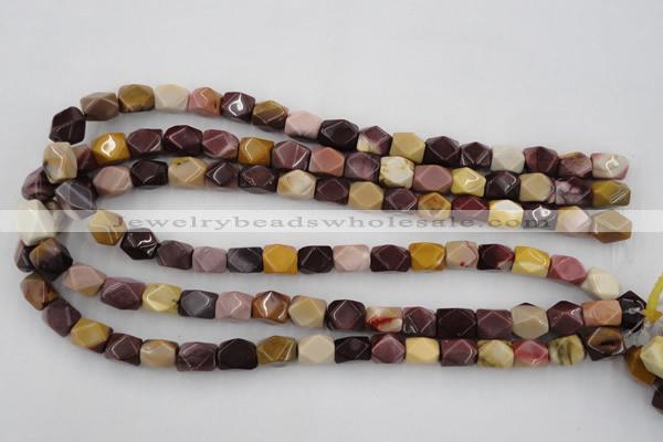 CNG823 15.5 inches 9*12mm faceted nuggets mookaite gemstone beads