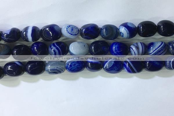 CNG8230 15.5 inches 12*16mm nuggets striped agate beads wholesale