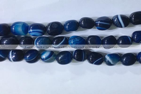 CNG8231 15.5 inches 12*16mm nuggets striped agate beads wholesale