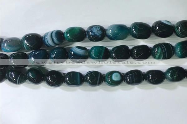 CNG8234 15.5 inches 12*16mm nuggets striped agate beads wholesale