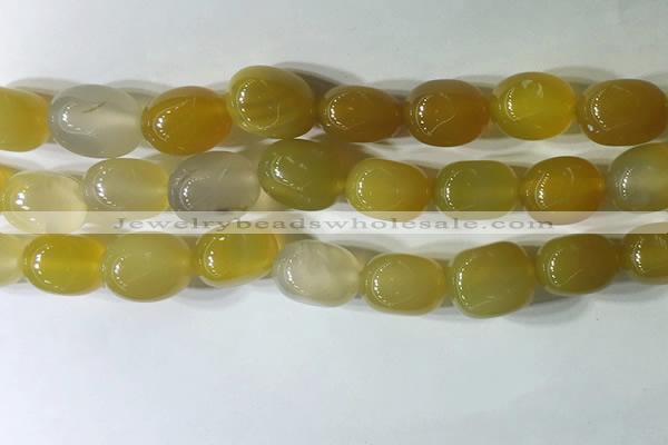 CNG8245 15.5 inches 13*18mm nuggets agate beads wholesale