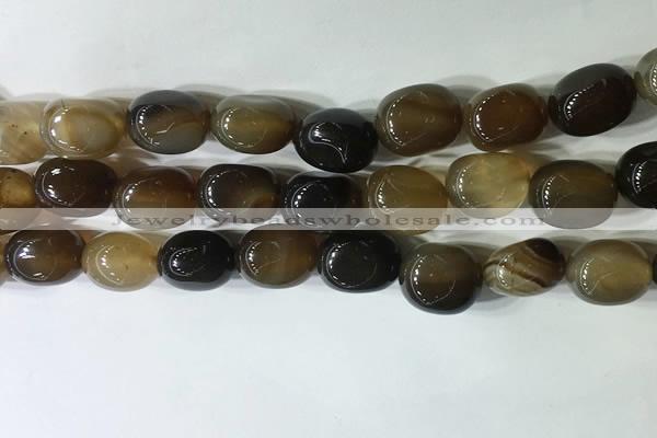 CNG8260 15.5 inches 13*18mm nuggets agate beads wholesale