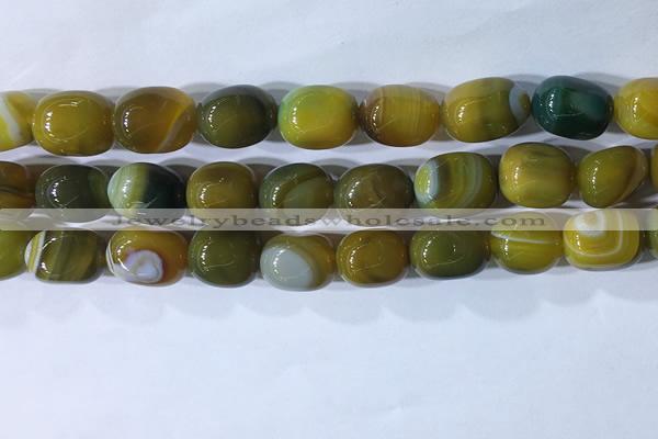 CNG8276 15.5 inches 13*18mm nuggets striped agate beads wholesale