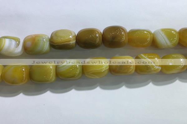 CNG8311 15.5 inches 15*20mm nuggets striped agate beads wholesale