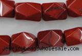 CNG839 15.5 inches 13*18mm faceted nuggets red jasper beads