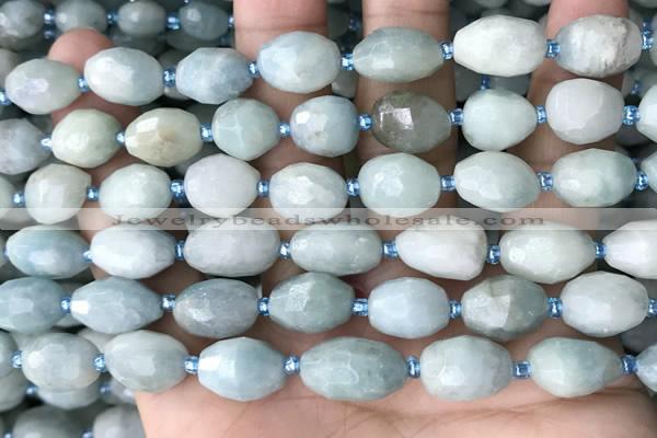 CNG8510 15.5 inches 10*12mm - 11*15mm faceted nuggets aquamarine beads