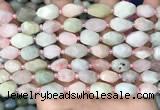 CNG8516 15.5 inches 8*12mm - 10*15mm faceted nuggets morganite beads