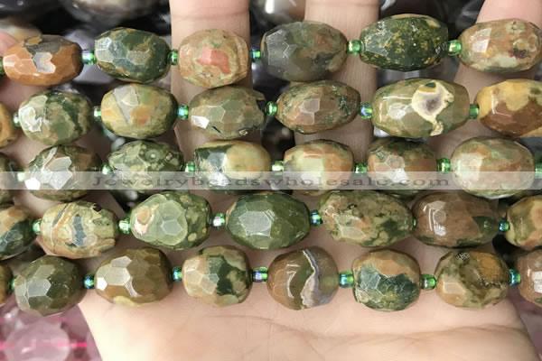 CNG8540 15.5 inches 10*14mm - 12*16mm faceted nuggets rhyolite beads