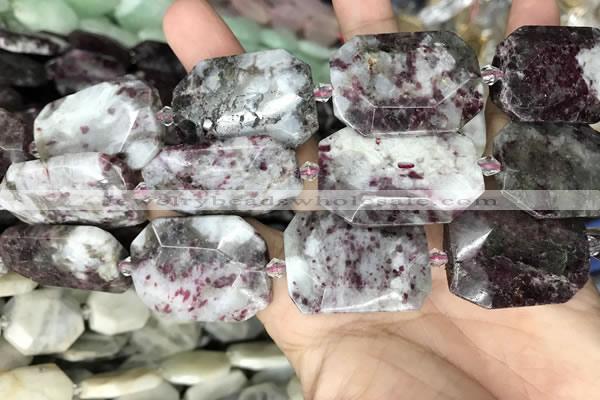 CNG8559 22*30mm - 25*35mm faceted freeform tourmaline beads