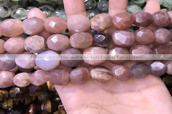 CNG8570 12*16mm - 15*20mm faceted nuggets moonstone beads