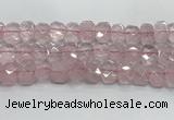 CNG8611 10*13mm - 12*16mm faceted freeform rose quartz beads