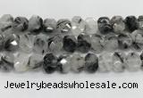 CNG8613 10*13mm - 12*16mm faceted freeform black rutilated quartz beads