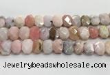 CNG8614 10*13mm - 12*16mm faceted freeform natural pink opal beads