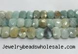 CNG8618 10*13mm - 12*16mm faceted freeform amazonite beads