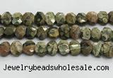 CNG8619 10*13mm - 12*16mm faceted freeform rhyolite beads