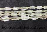 CNG8683 12*23mm - 15*25mm faceted freeform green quartz beads