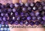 CNG8703 15.5 inches 12mm faceted nuggets amethyst gemstone beads