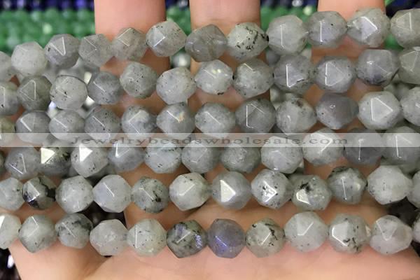 CNG8716 15.5 inches 8mm faceted nuggets labradorite gemstone beads