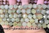 CNG8729 15.5 inches 8mm faceted nuggets prehnite gemstone beads