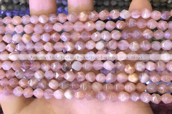 CNG8741 15.5 inches 6mm faceted nuggets moonstone gemstone beads