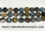 CNG8793 16*17mm - 18*19mm faceted nuggets agate  beads