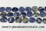 CNG8819 15.5 inches 16mm - 20mm faceted freeform sodalite beads