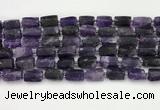 CNG8848 15.5 inches 8*12mm - 10*16mm nuggets matte amethyst beads