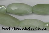 CNG885 15.5 inches 14*32mm faceted rice New jade nugget beads