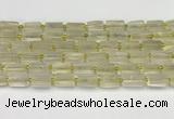 CNG8851 15.5 inches 8*12mm - 10*16mm nuggets matte lemon quartz beads