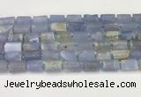 CNG8857 8*12mm - 10*16mm nuggets matte blue chalcedony beads