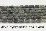 CNG8862 15.5 inches 8*12mm - 10*16mm nuggets matte labradorite beads