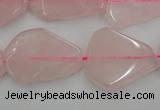 CNG888 15.5 inches 18*22mm – 25*30mm freeform rose quartz beads