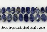 CNG8903 10*25mm - 14*30mm faceted nuggets sodalite beads