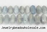 CNG8913 15.5 inches 10*25mm - 15*30mm faceted nuggets aquamarine beads